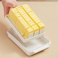 【白色長方形奶油乳酪保鮮盒】食品級材質打造，密封防潮超安心！專為奶油、奶油、乳酪設計，切割收納一體搞定，分類存放不串味。廚房整潔小幫手，烘焙日常都適用，輕鬆鎖住食材新鮮，美味隨時開啟！