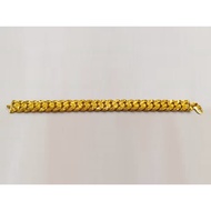 916 Gold Hollow Link Bracelet / Emas 916 Rantai Tangan Lipan Kosong