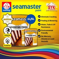 SYK SEAMASTER PAINT (1L/5L) Cat Kayu Syelek Wood Paint Door Paint Wood Stain 2500 Cat Pintu