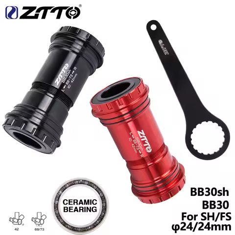 ZTTO MTB BB30 24 Adapter Bicycle Press Fit Bottom Bracket Axle Ceramic Bearing BB For Mountain Road 