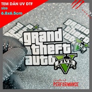 GTA5 sticker (6.8 wide, 6.5cm high) UV DTF material
