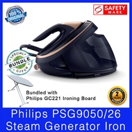 Philips PSG9050 Steam Generator Iron + Philips GC221 Ironing Board. Premium. 2 Yrs Wty.