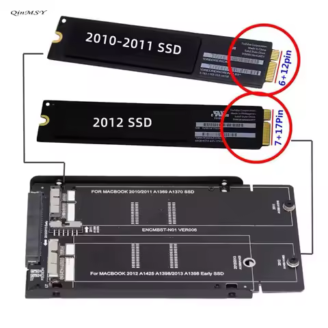 2.5inch SATA 22Pin to 2010 2011 2012 Mac Air Pro Retina SSD 12+6Pin 17+7Pin A1425 A1398 MC975 MC976 