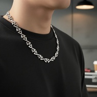 Trendy Silver Z Initial Necklace, Hip Hop Punk Alloy Chain, Unisex Statement Party Accessory Rantai 