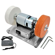 (KMTQ) EU Plug100W Double Grinder Machine Grinder Motor Mini Coarse and Fine Polishing Electric Grin