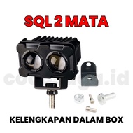 Lampu Tembak Laser LED / Foglamp LED D3 SQL 2 mata (Putih Kuning Hi/Lo) 12v 20watt - High Power  Sup