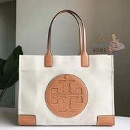 ORIGINAL TAS TORY BURCH ELLA CANVAS TOTE BAG LARGE - TORY BURCH 100%