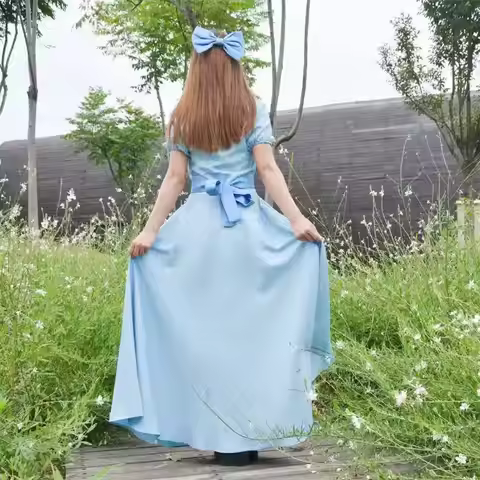 Princess Wendy Dress Fantasia Princess Wendy Fairy Dress Anime Peter Cosplay Pan Dress Halloween Par