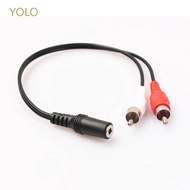 YOLO 3.5mm to RCA 3.5mm Female RCA Male 2 RCA Headphone 3.5 Audio Cables