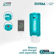 TOTAL Tools Cordless USB-A Charger with 1 USB Port and 1 DC Port (12V / 1A / 1.5A) TUCLI1201