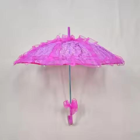J2FE Lace Parasol Elegant Lace Umbrellas for Outdoor Party Photo Props Decorative Parasol Lacework U