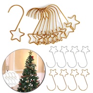 20pcs Christmas Ornament S-shaped Hooks/ Christmas Tree Decor Pendants Gift Hanging Hooks/ Mini Christmas Wreath Hooks for Hanging / Metal  Star Hooks Xmas Tree Decor