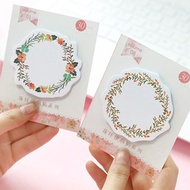 Sticky Note Sticky Memo Floral Wreath V5 Stationery Goodie Bag Christmas Children Teachers Day Gift