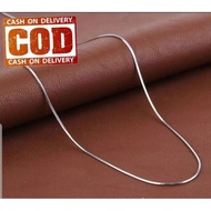 100% Titanium Import-Kalung Rantai Emas Putih Tanpa Pudar-Kalung Belut Halus-Kalung TItanium Anti Ka