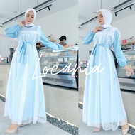 Jasmine dress terbaru 2021 modern / gamis brukat wanita terbaru 2021 / long dress pesta pernikahan /