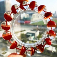 Natural Red Rabbit Hair Crystal Bracelet Cornucopia Bracelet Crystal Bracelet Men Women Red Crystal 