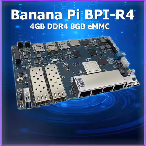 Banana Pi BPI-R4 MT7988A 4GB DDR4 8G eMMC 128MB SPI NAND Flash Smart Router Board Optional Case Fan 