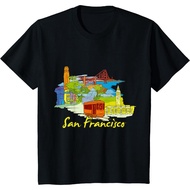 Premium Distro Children's T-Shirt San Francisco T-Shirt Bay Area Landmark Travel Souvenir Tee