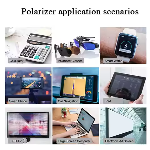 Linear Polarizer Film LCD/LED Polarized Filter Polarizing Film Sheet for Polarization Photograph 5PC