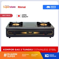 Rinnai Kompor Gas Stove Teflon 2 Tungku - RI712BGX | RI-712BGX | RI-712 BGX