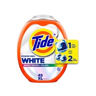 Tide Power PODS Plus Ultra OXI White and Bright Laundry Detergent, 45 Count