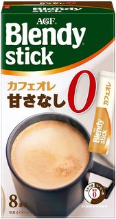 (訂購) 日本製造 AGF Blendy Stick 即沖 無糖 Cafe au lait 棒 8 條 (6 盒裝)