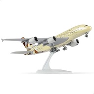 1/240 A380 Model Plane for Etihad Model Aircraft with Stand (12 Inch Length) Prefabricated Model Kit