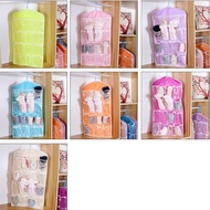 16 slots Sock hanger underwear panties organizer storage bag gantung stokin seluar dalam without han