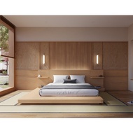 SB Design Square SB CASA เตียงขนาด 6 ฟุต รุ่น Hagi สีไม้อ่อน (บอดี้เตียงด้านซ้าย) พร้อมตู้ข้างเตียง 2 ชิ้น