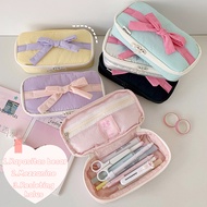 Pencil Case Storage Aesthetic Pencil Case/ Cute Pencil Pouch/ Pencil Pouch Coquette with Pastel Ribb