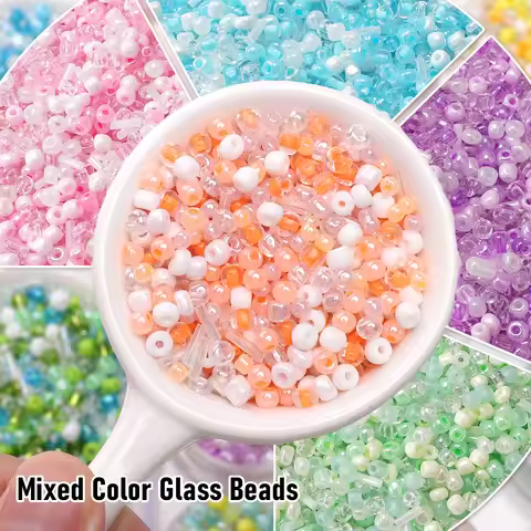 Mixed Color Glass Loose Millet Beads for DIY Jewelry Bracelet Necklace Earring Phone Chain
