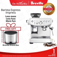 BREVILLE BES876SST Barista Express Impress Espresso Coffee Machine with Smart Tamping, Grinder & Mil
