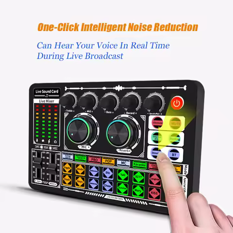 F999 Sound Card Computer PC Sound Board Live Sound Card Sound Mixer Live Mixer Noise Reduction Mixer
