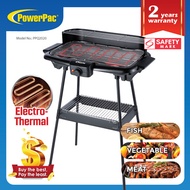 PowerPac Electric BBQ Barbecue Grill | Table Top | Adjustable Thermostat | W.Floor Stand (PPQ2020)