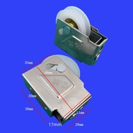 2 pcs 73 old-fashioned aluminum alloy door and win 2个73型老式铝合金门窗滑轮73推拉窗平移门窗静音轴承滑轮门窗 HL23