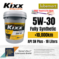 KIXX 5W30 Fully Synthetic Engine Oil - KIXX G1 5W-30 API SN Plus Petrol Engine Oil Fully Synthetic 18 liters FOC Touch N Go Stick