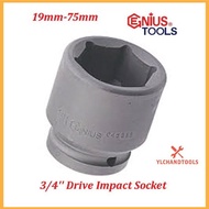*GENIUS *3/4'' DRIVE IMPACT SOCKET ( 19MM-38MM )