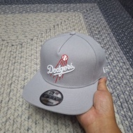 GRAY LOS ANGELES DODGERS LOGO 75TH WORLD SERIES 9FIFTY A FRAME CAP/HAT BY NEW ERA