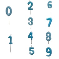 Candle Birthday Number Blue Pink Colour 1pcs