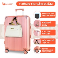 Vali du lịch Bamozo 8809 bọc nhôm 4 góc size 20 24 28 inch Vali kéo Cao cấp ngăn chứa đồ rộng thời t