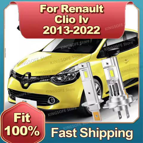 2/4Pcs 6000K H1 H7 Car Bulb Led Lamp CSP Chip 180W Headlight For RENAULT CLIO IV 2013 2014 2015 2016