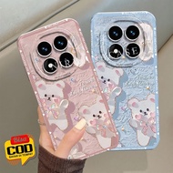 Case poco X7 5G / Redmi Not 14 Pro 5G poco X7 Pro 5G Bear Motif Flexible Pro Camera Case - Latest Fa