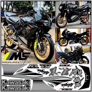 Original Ninja Rr 150 Old 2010/2011 Black Motif Variation Striping Sticker - Ninja Rr Old Gen 1 - Ni