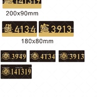 3913 and 4134 and131419Rijindou Gold Number Chinese Style/Office Use/Good Luck Door Sticker 8.22