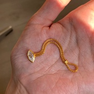 18K Gold Marquise Diamond Soft Chain Ring Vintage Adjustable Multi-Wear Chopard Chain Ring