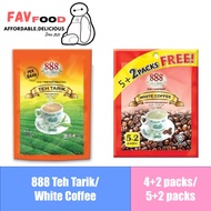 [HALAL] 888 Teh Tarik/ White Coffee 3 in 1 (4 + 2 packs/ 5 +2 packs) [READY STOCK]