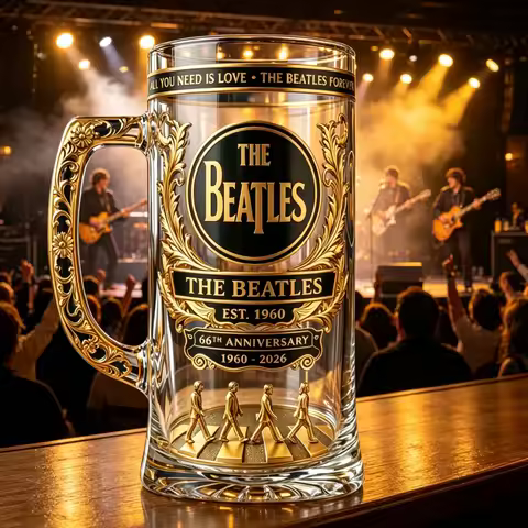The Beatles 1960-2026 Anniversary Mug Abbey Road Classic Crossroad Perimeter Commemorative Glass