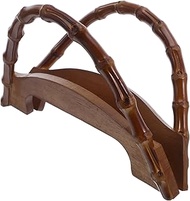 SAFIGLE Wooden Bag Handles Vintage Purse Making Frame Replacement for Macrame Crochet Handbag Craft 