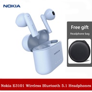 Imdzbp20fwb หูฟัง E3101 Nokia หูฟังไร้สายบลูทูธ5.1ไร้สายแบบคู่ช่วยลดเสียงรบกวนหูฟังความละเอียดสูงแท่