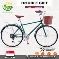 Retro Bicycle Men's 26 Inch 7-speed Variable Speed Bicycle Light Road Bike Men And Women Commuter Ci